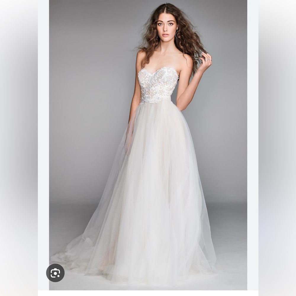 Strapless Lace Bodice Wedding Gown